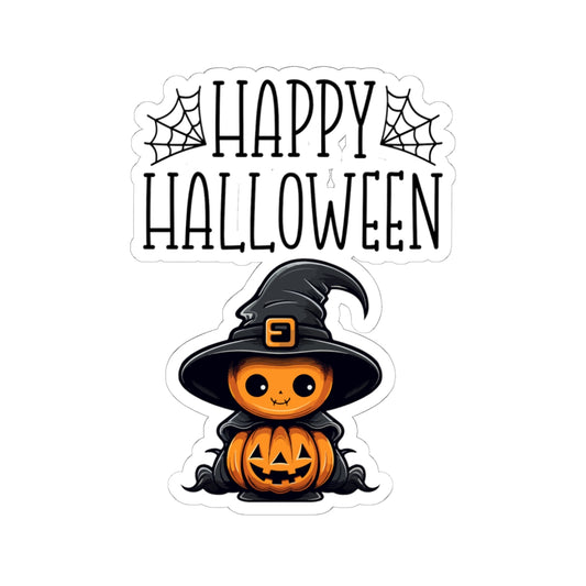 Happy Halloween Pumpkin Kiss-Cut Stickers