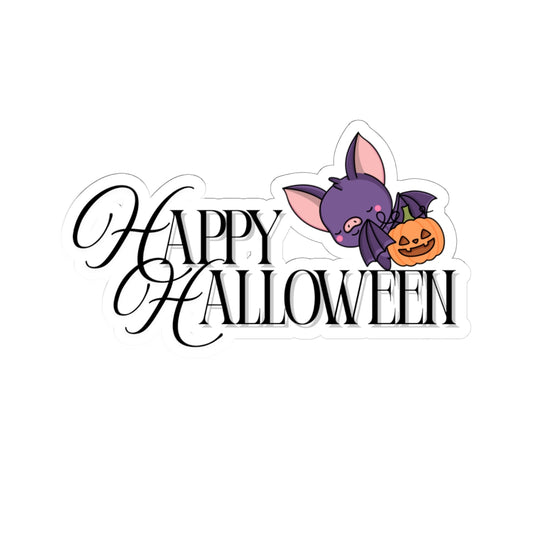 Happy Halloween Bat Kiss-Cut Stickers