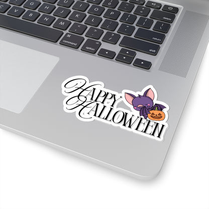 Happy Halloween Bat Kiss-Cut Stickers