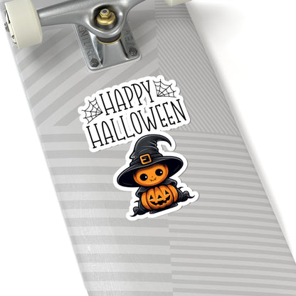 Happy Halloween Pumpkin Kiss-Cut Stickers